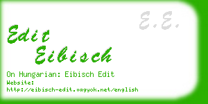 edit eibisch business card